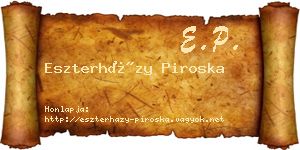 Eszterházy Piroska névjegykártya